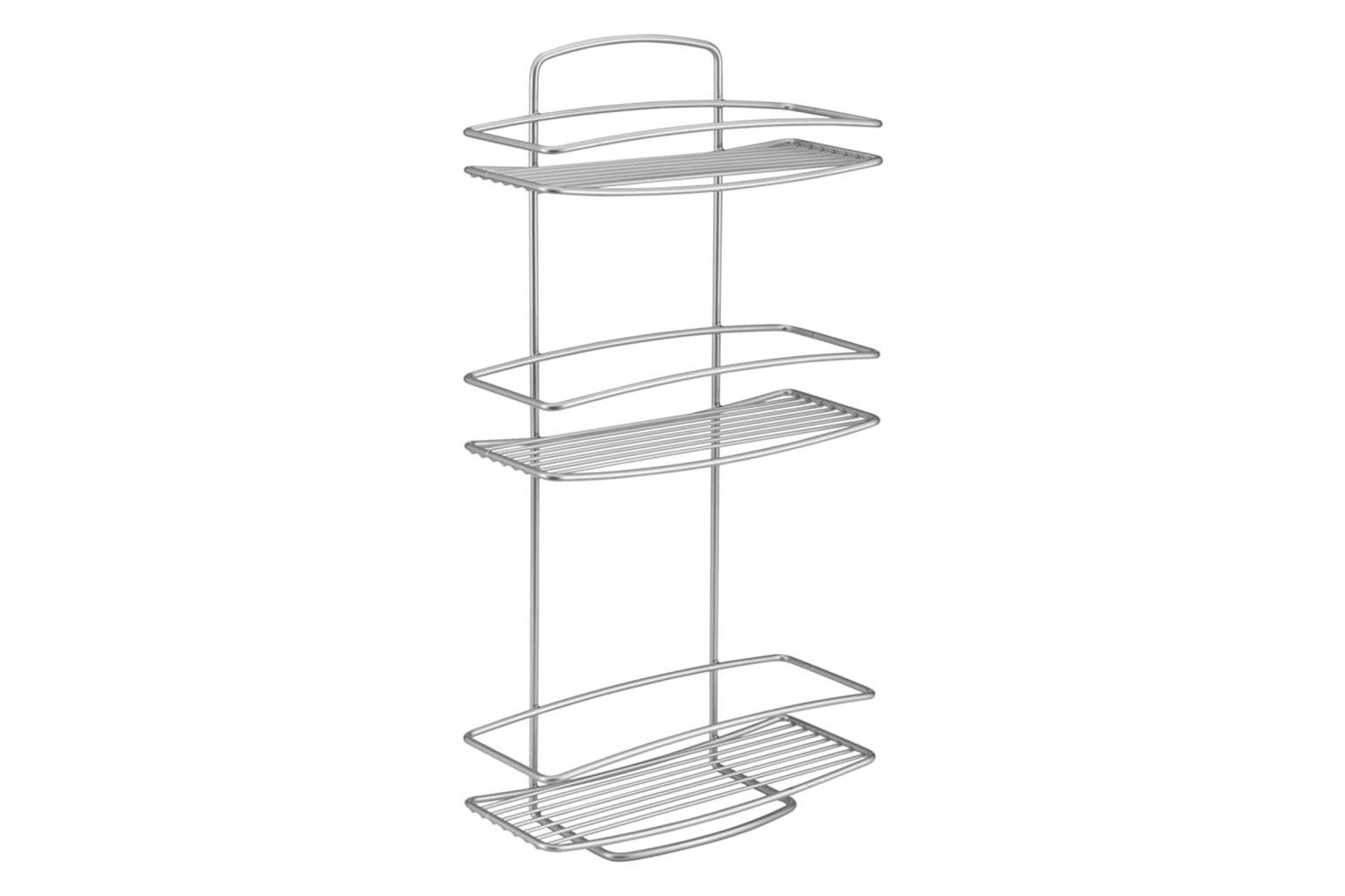 Metaltex 443453 3-tier Douche Rack Onda Silver