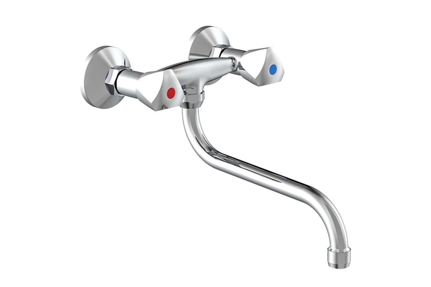 Schutte 435071 2-handle Wall Sink Mixer Cesti Chrome