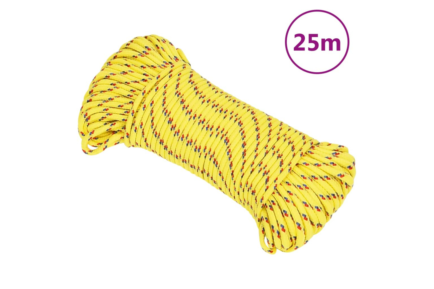vidaXL 152597 Boat Rope Yellow 5mm 25 M Polypropylene