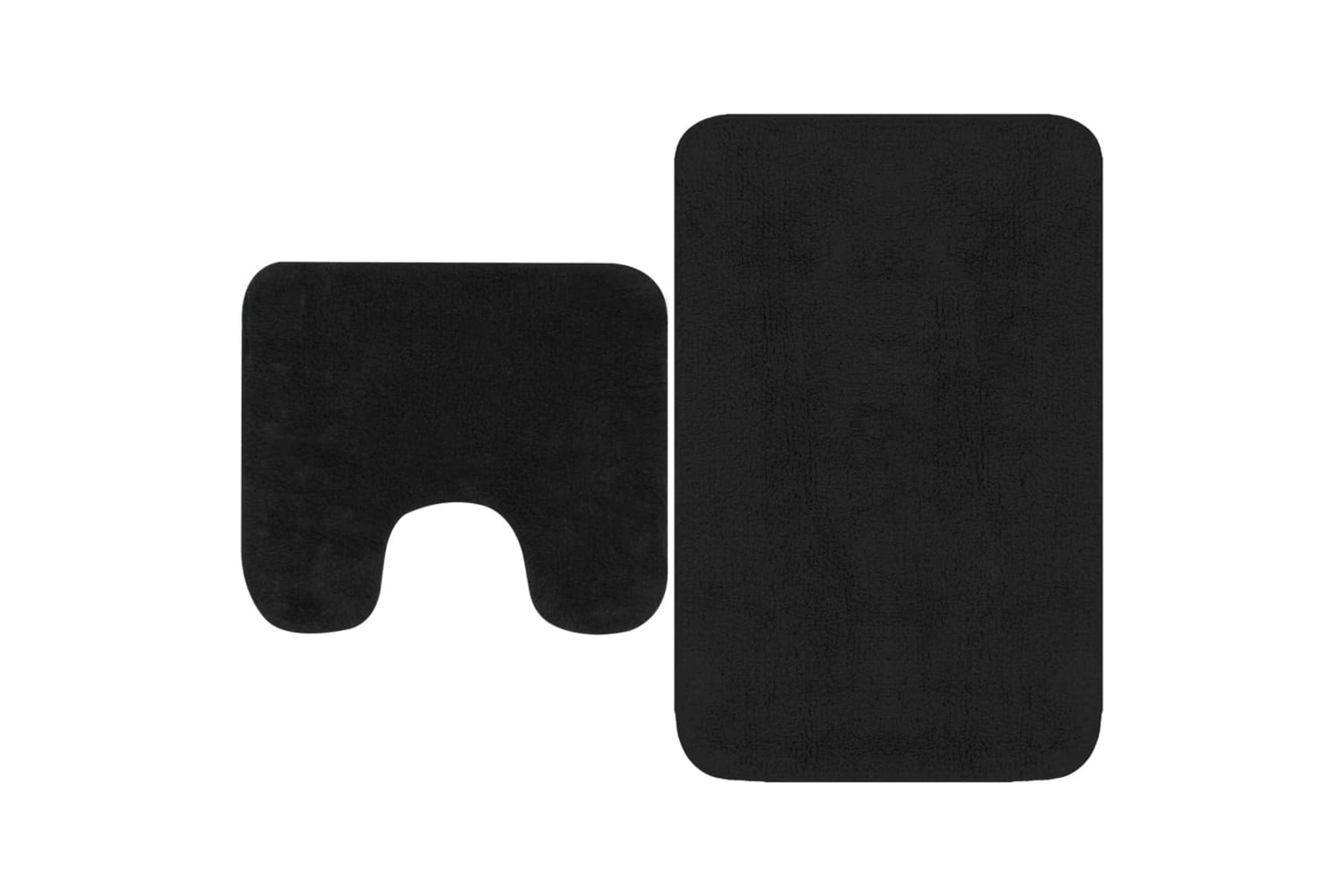 vidaXL 133229 Bathroom Mat Set 2 Pieces Fabric Anthracite