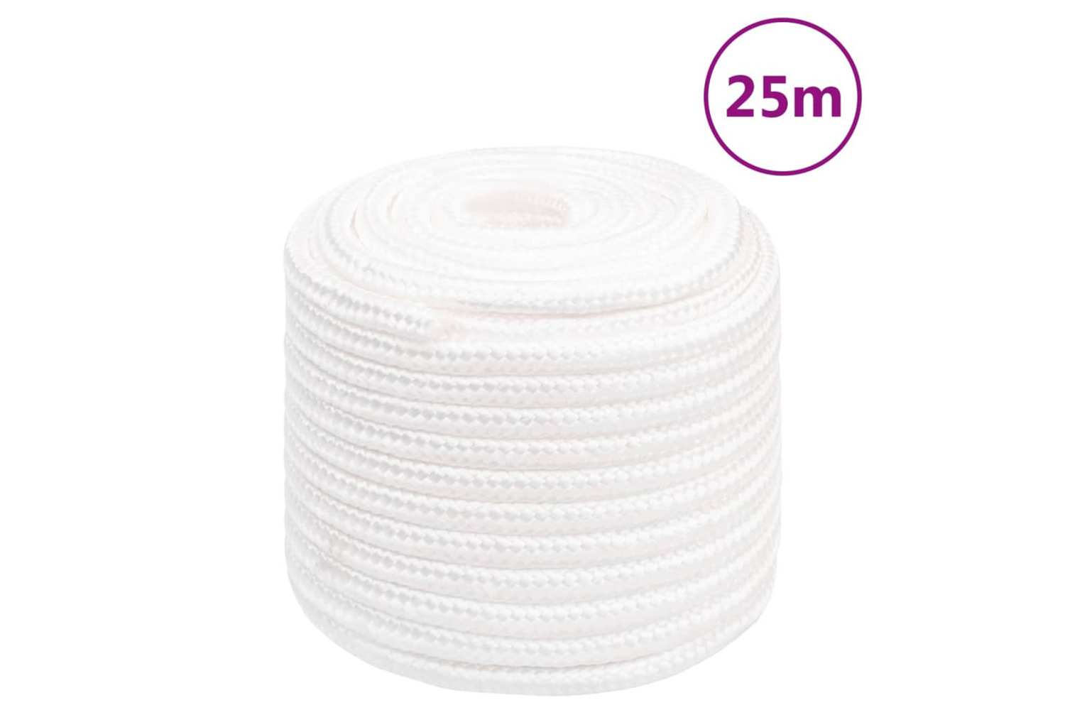 vidaXL 152576 Boat Rope Full White 18mm 25 M Polypropylene