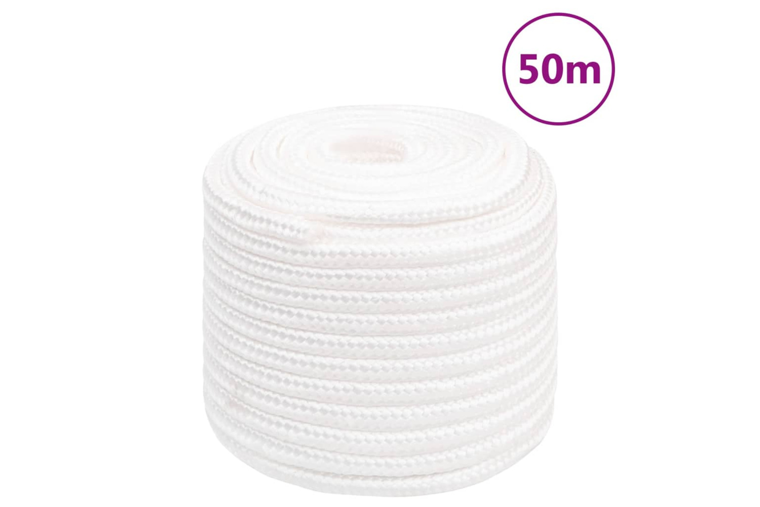 vidaXL 152577 Boat Rope Full White 18mm 50 M Polypropylene