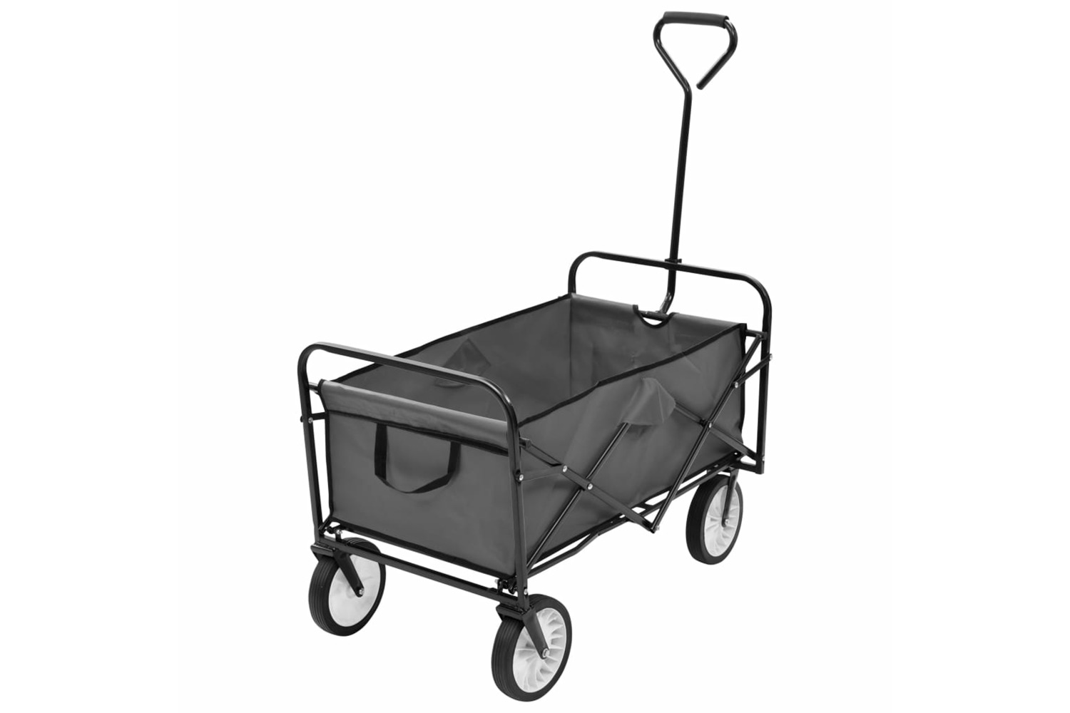 vidaXL 145511 Folding Hand Trolley Steel Grey