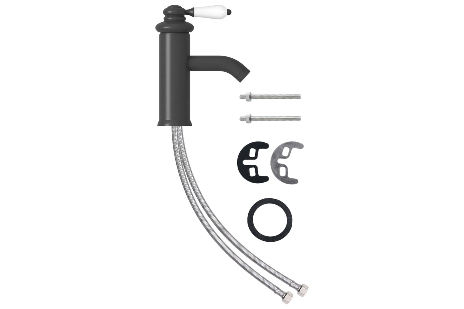 vidaXL 149073 Bathroom Basin Faucet Grey 130x180mm