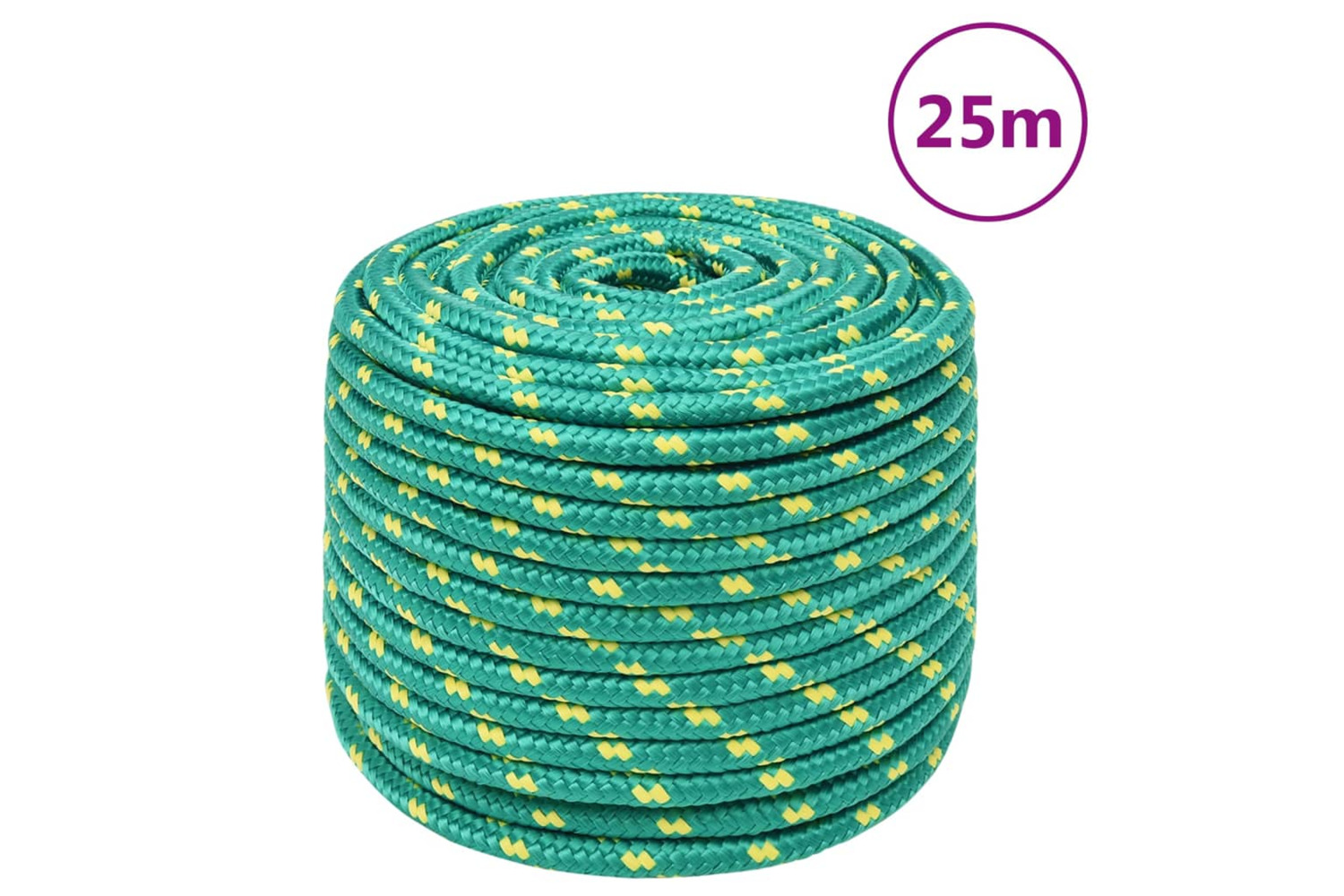 vidaXL 152727 Boat Rope Green 14mm 25 M Polypropylene