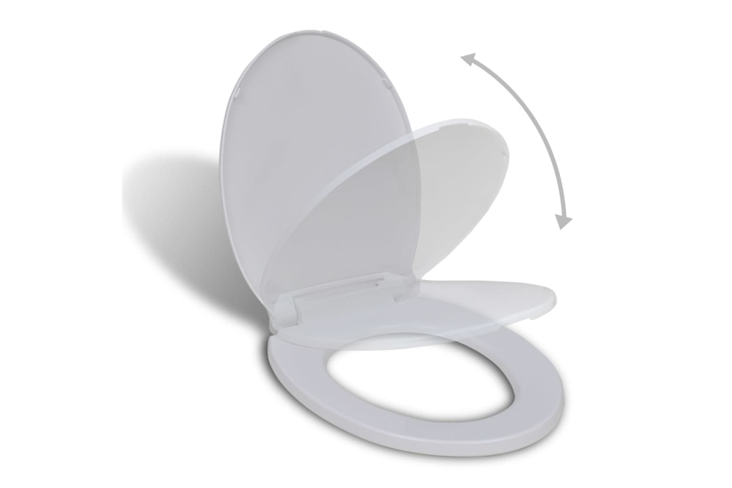vidaXL 141762 Soft-close Toilet Seat White Oval