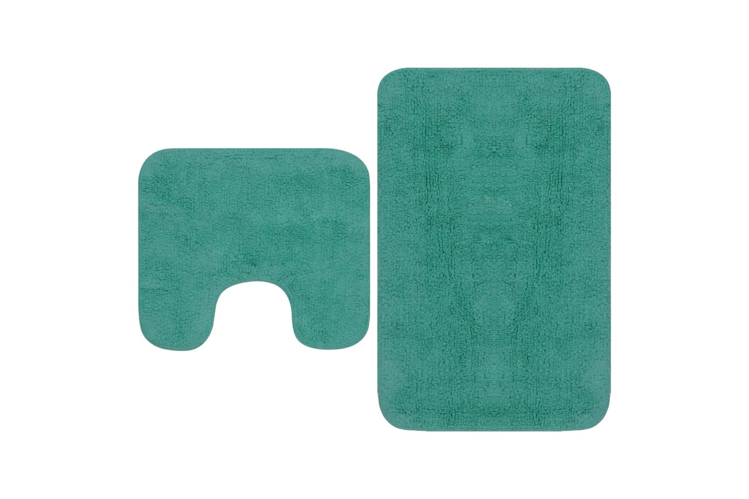 vidaXL 133236 Bathroom Mat Set 2 Pieces Fabric Turquoise