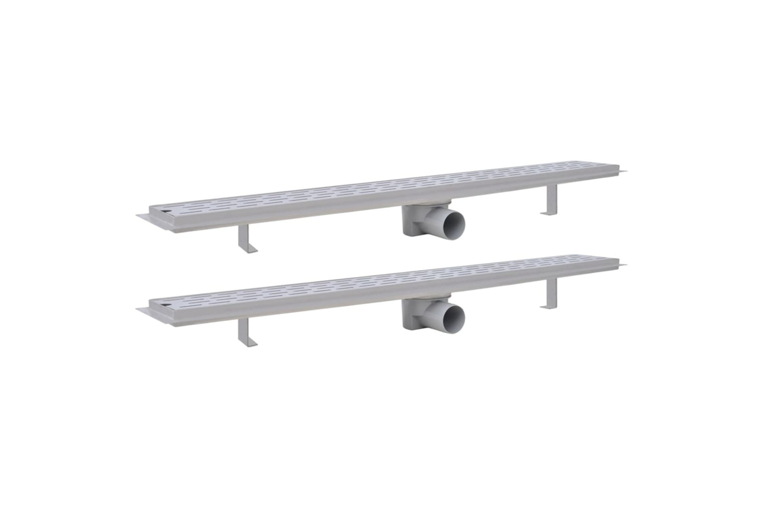 vidaXL 275957 Linear Shower Drain 2 Pcs Line 930x140mm Stainless Steel