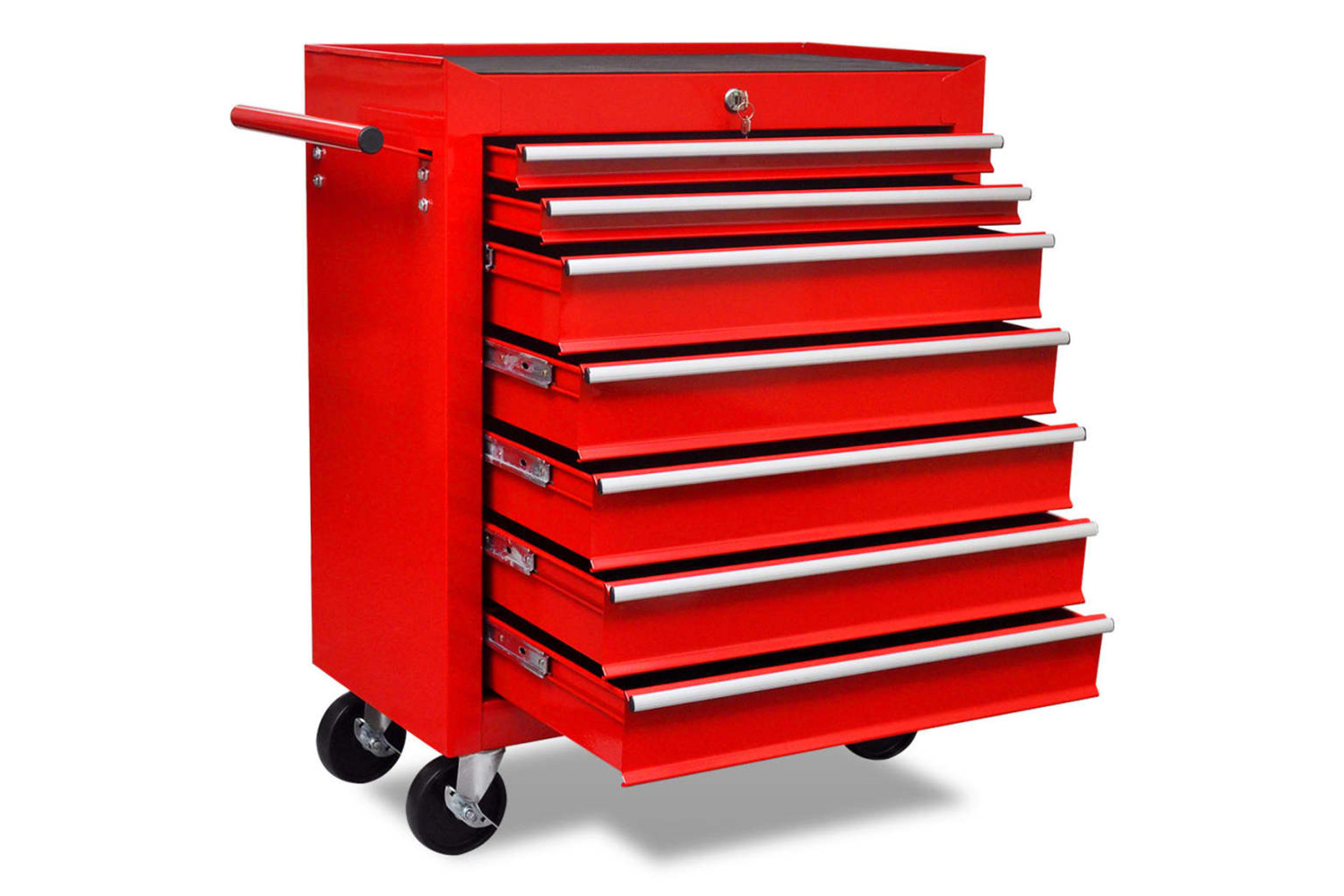 vidaXL 141955 Workshop Tool Trolley 7 Drawers | Red