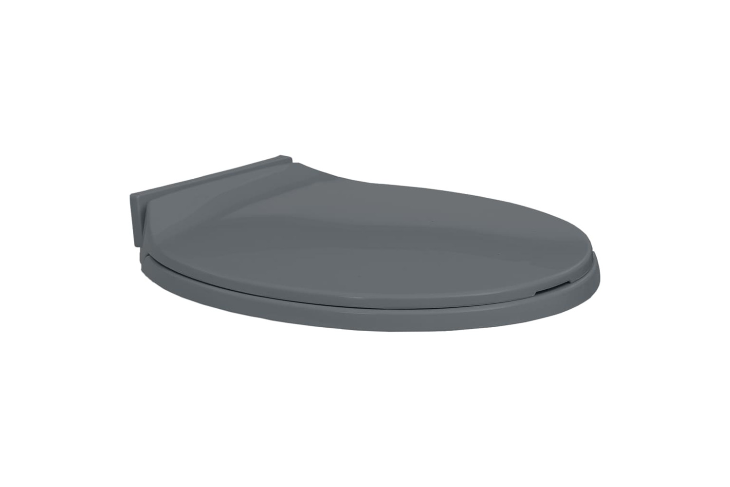 vidaXL 145816 Soft-close Toilet Seat Grey Oval