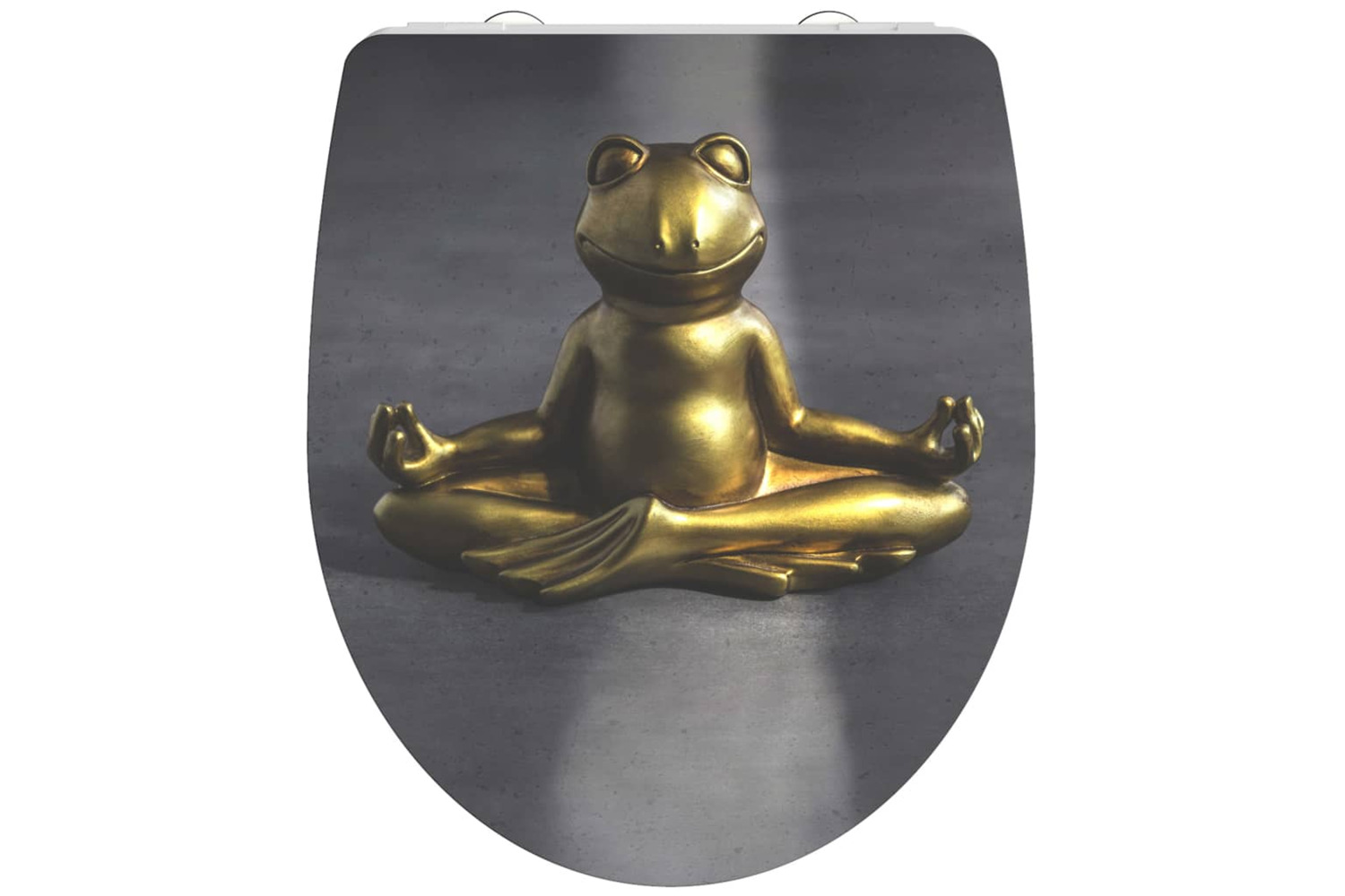 Schutte 435110 Duroplast High Gloss Toilet Seat With Soft-close Relaxing Frog