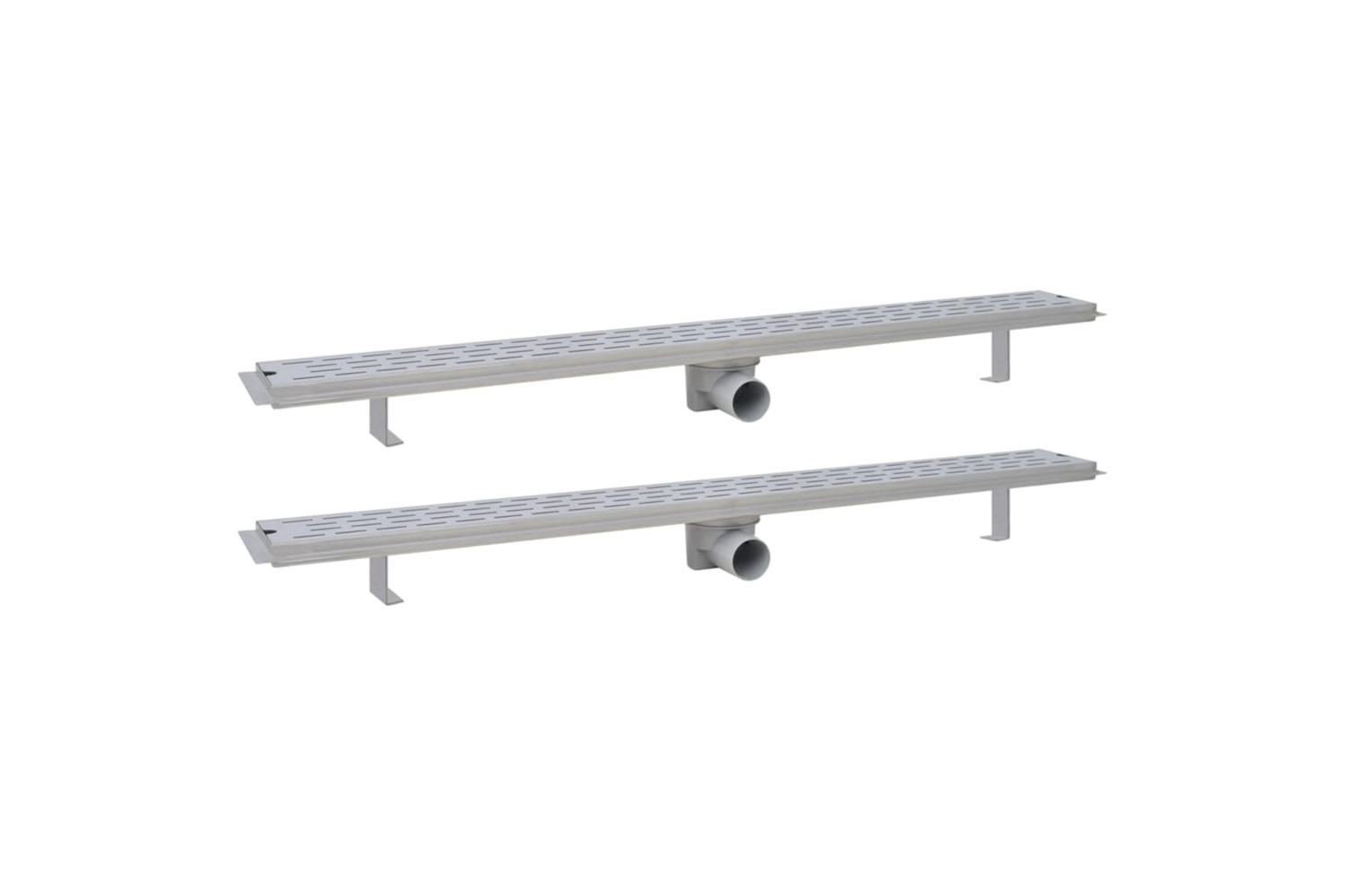 vidaXL 275958 Linear Shower Drain 2 Pcs Line 1030x140mm Stainless Steel