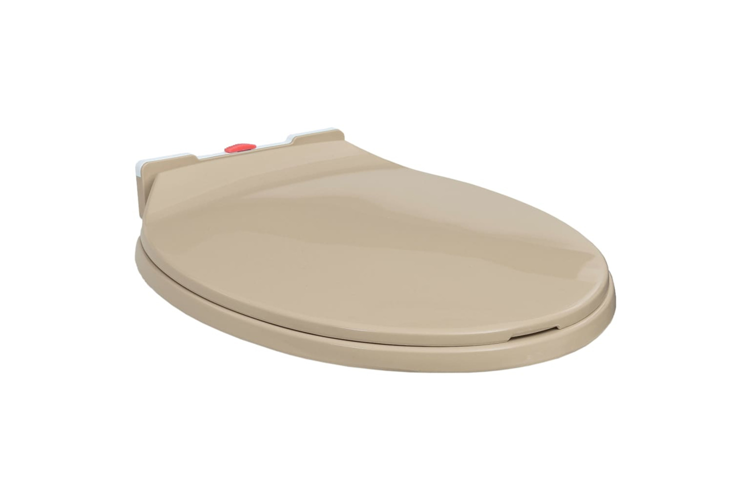 vidaXL 145821 Soft-close Toilet Seat Quick Release Beige Oval