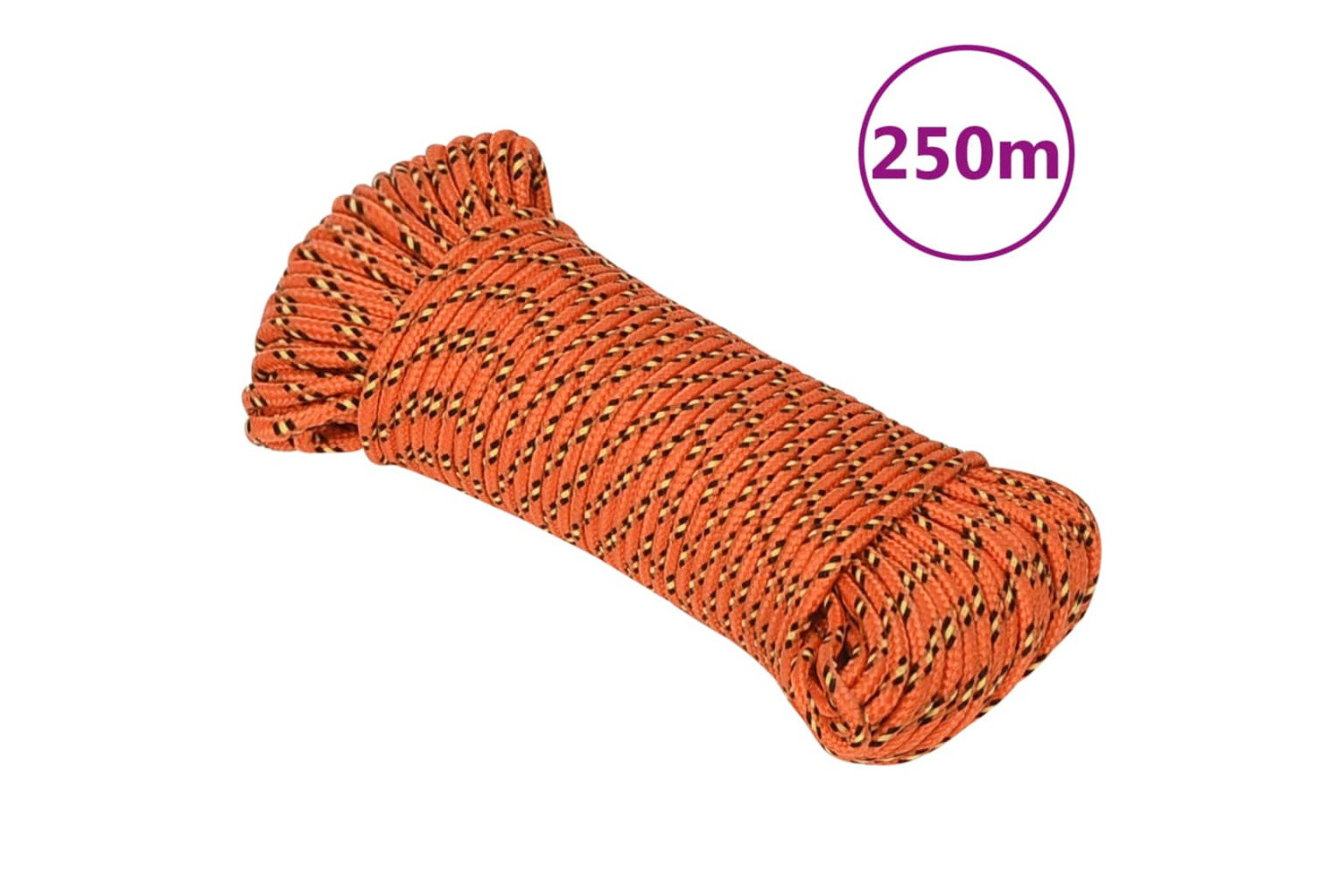 vidaXL 152653 Boat Rope Orange 5mm 250 M Polypropylene