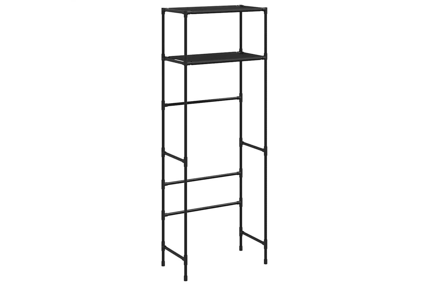 Vidaxl 2-tier Storage Rack Over Toilet Black 53.5x28x143 Cm Iron