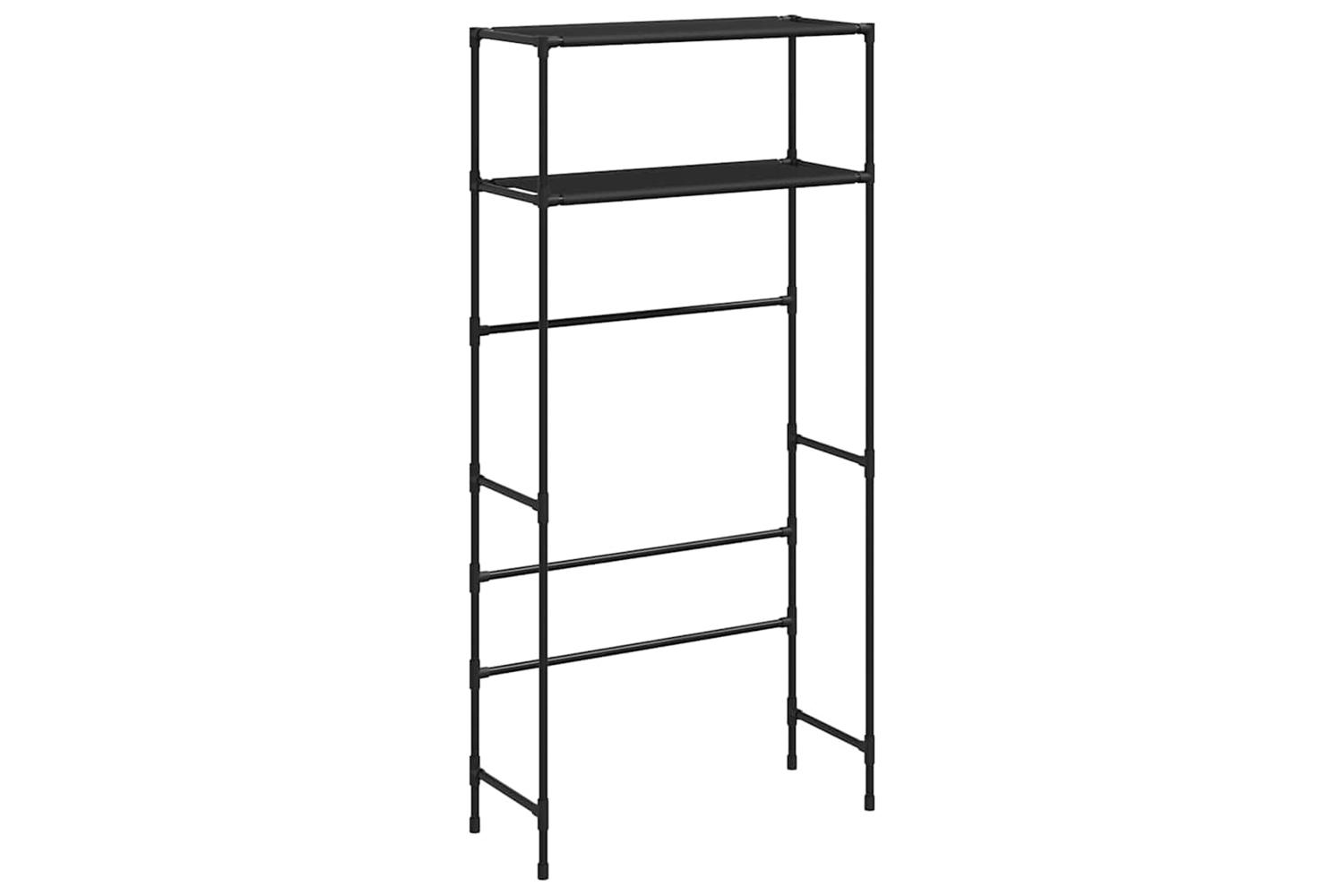 Vidaxl 2-tier Storage Rack Over Washing Machine Black 69x28x143 Cm Iron