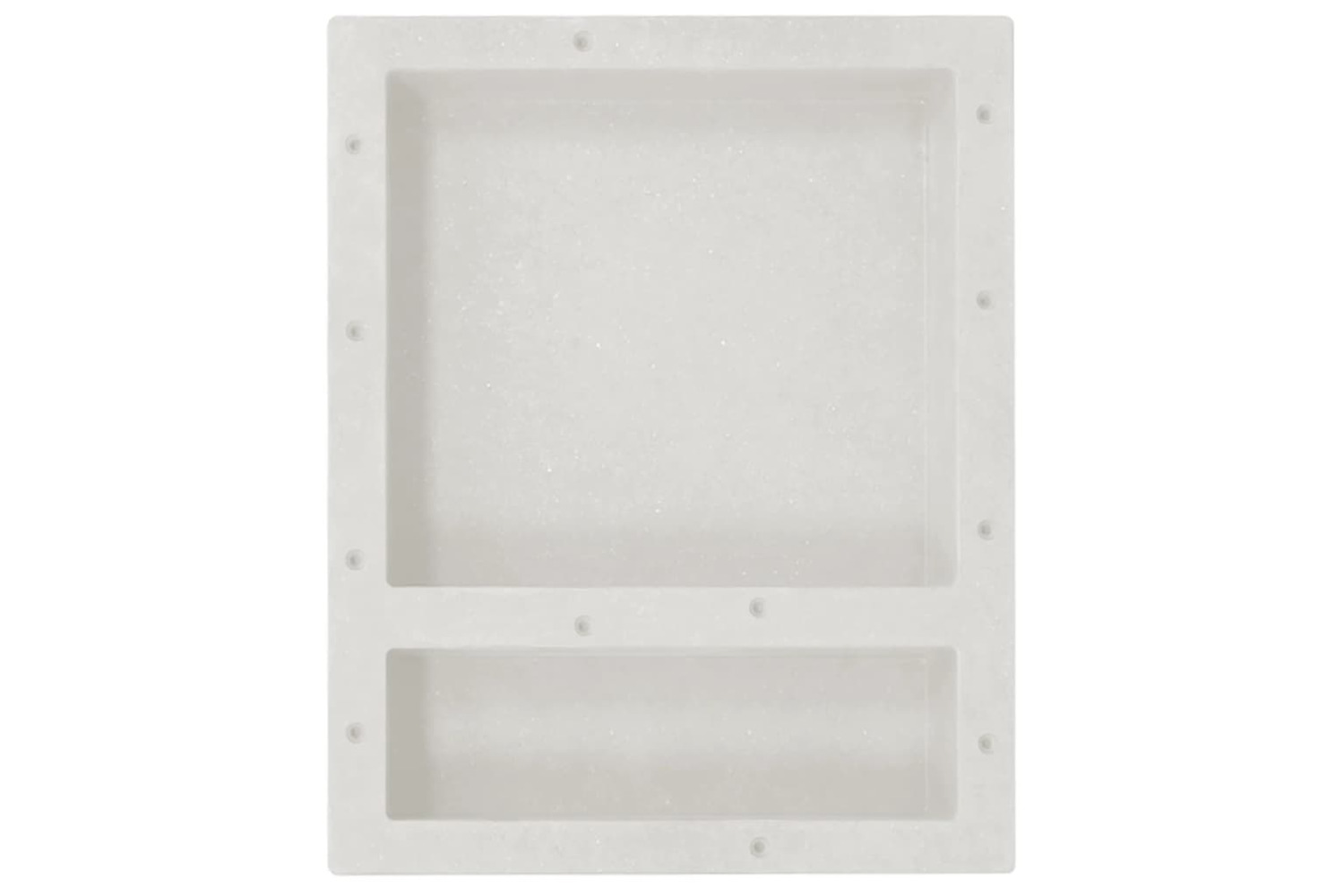 vidaXL 151396 Shower Niche With 2 Compartments Matt White 41x51x10cm