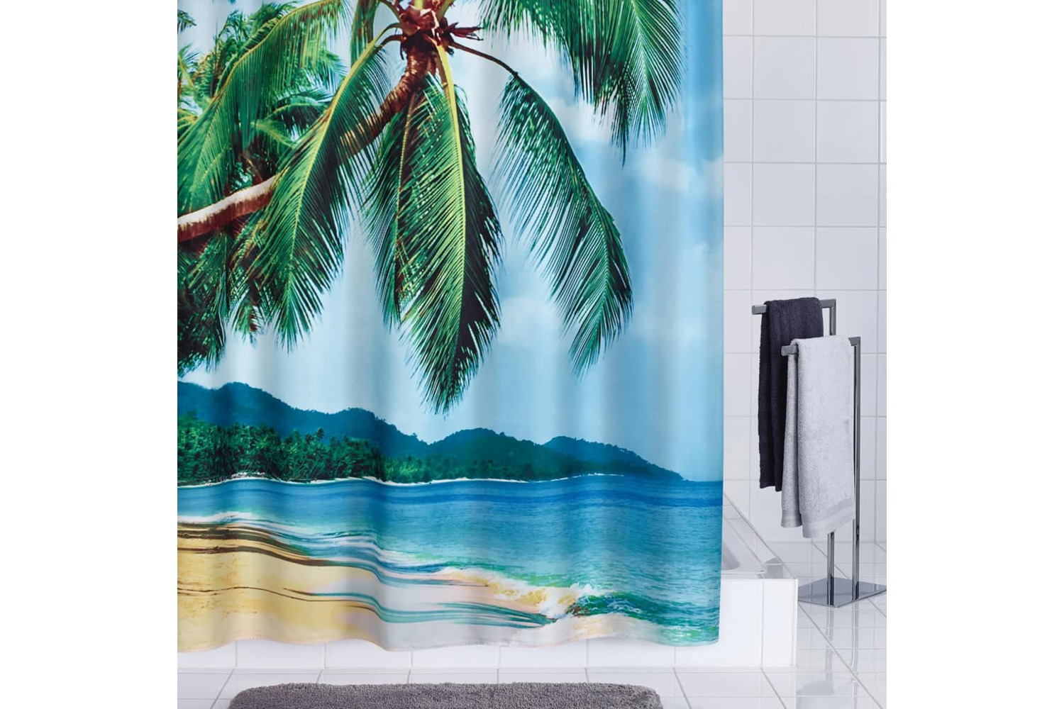 Ridder 425975 Shower Curtain Palm Beach 180x200 Cm