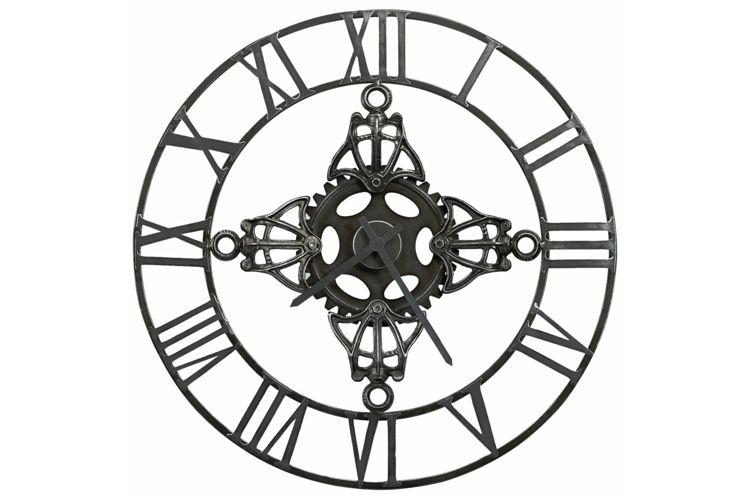 vidaXL 321457 Wall Clock Silver 78cm Metal