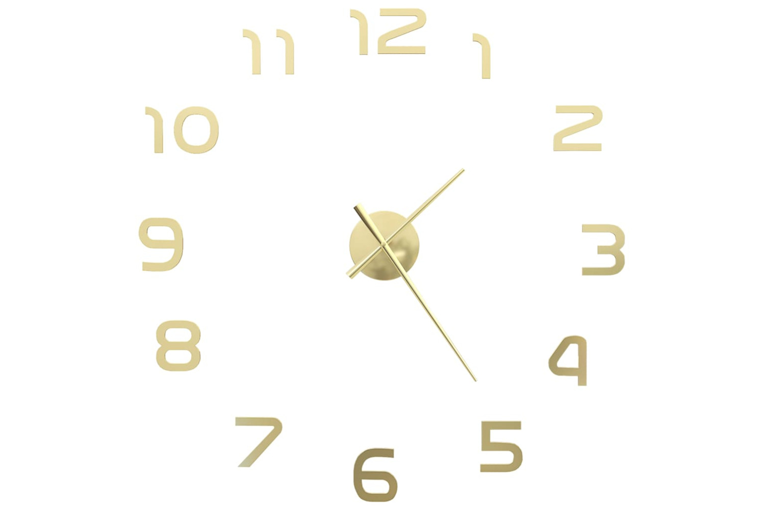 vidaXL 50640 3d Wall Clock Modern Design 100cm Xxl Gold