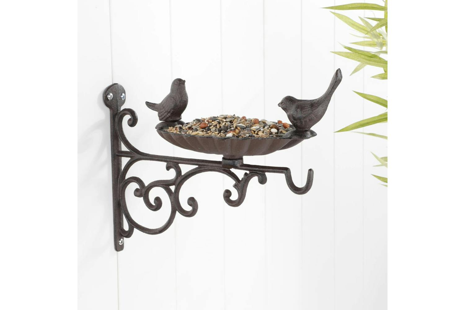 Hi Wall Bird Feeder Cast Iron