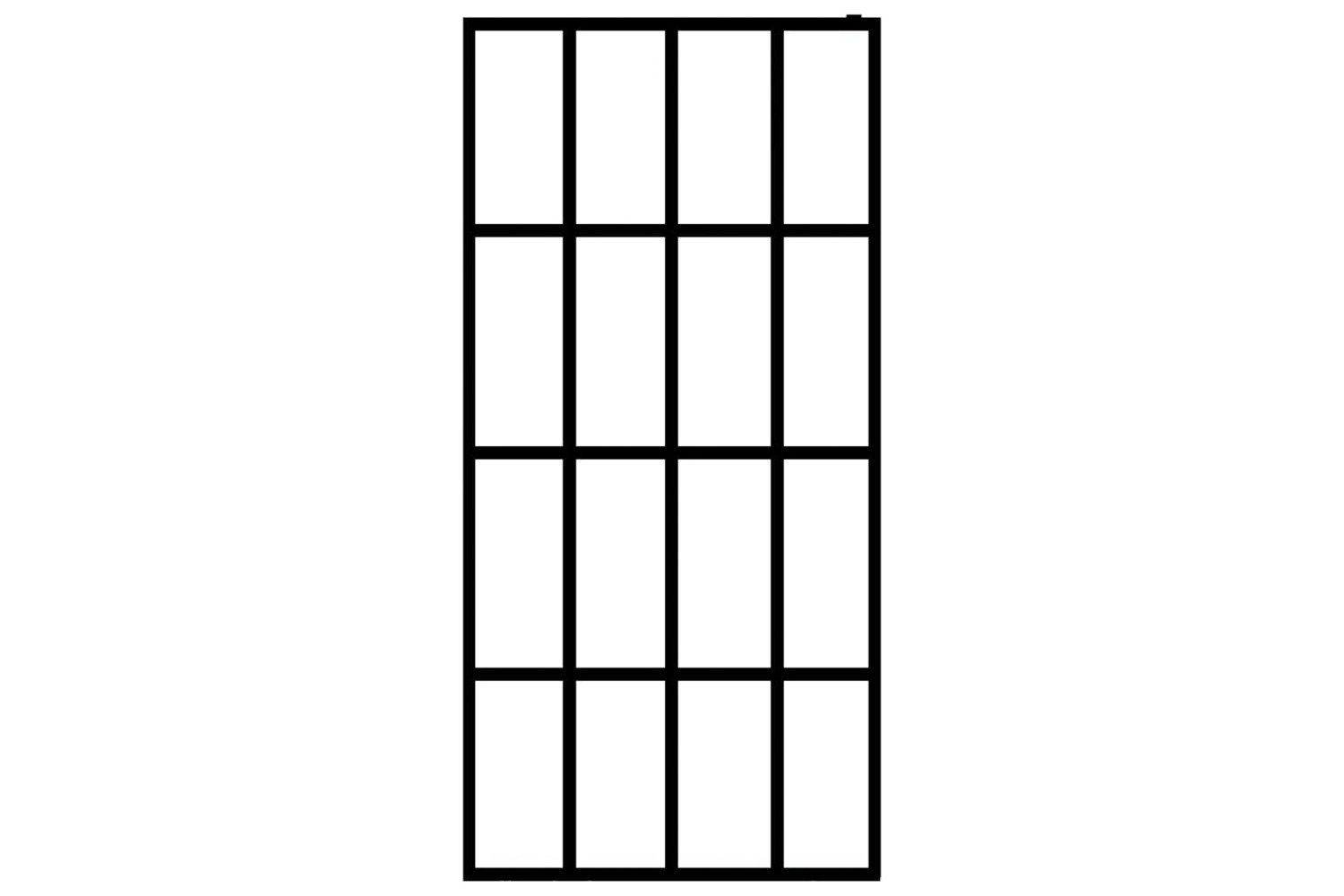 vidaXL 145685 Walk-in Shower Screen Frosted Tempered Glass 90x195cm