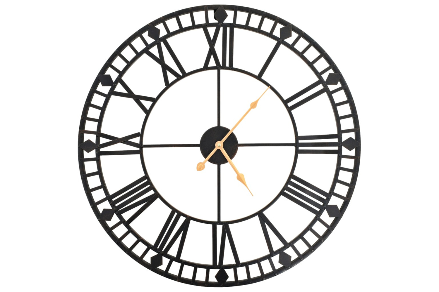 vidaXL 50645 Vintage Wall Clock With Quartz Movement Metal 60cm Xxl