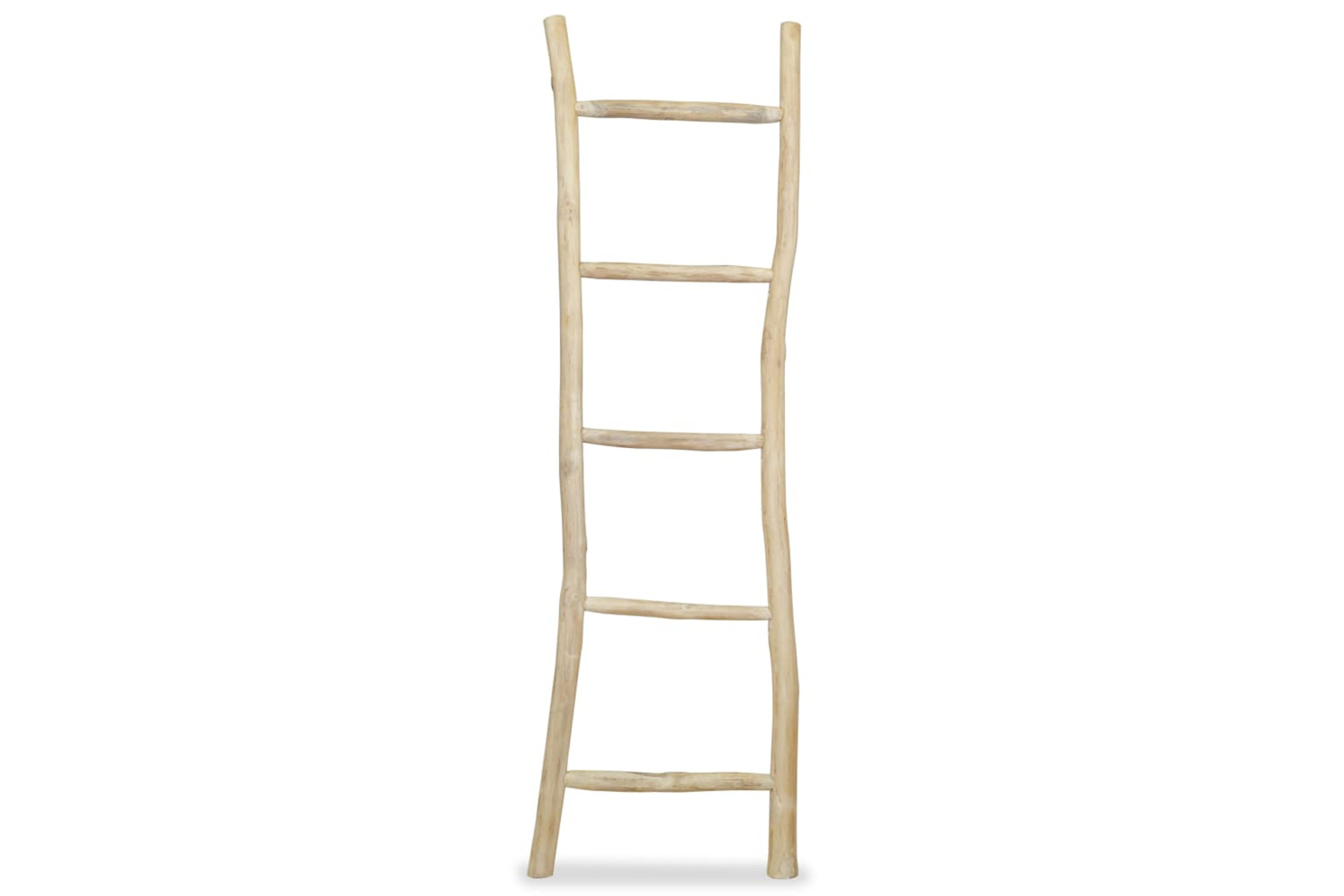 vidaXL 244568 Towel Ladder With 5 Rungs Teak 45x150cm Natural