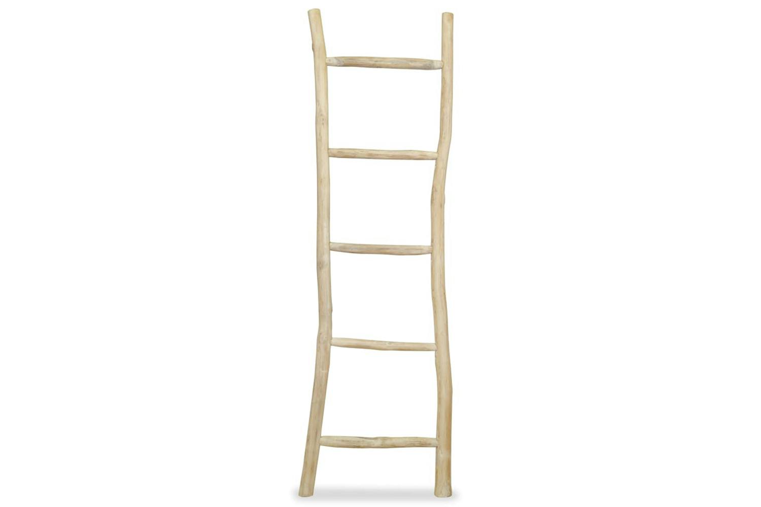 Vidaxl 244568 Towel Ladder With 5 Rungs Teak 45x150 Cm Natural