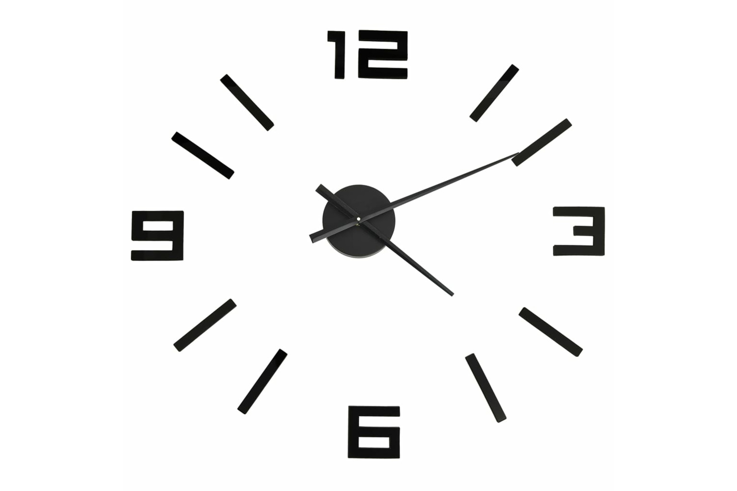 Vidaxl 3d Wall Clock Modern Design Black 100 Cm Xxl