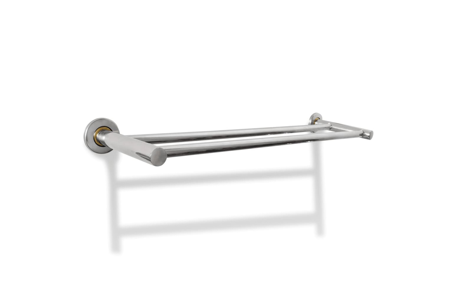 vidaXL 140335 Stainless Steel Towel Rack 2 Tubes