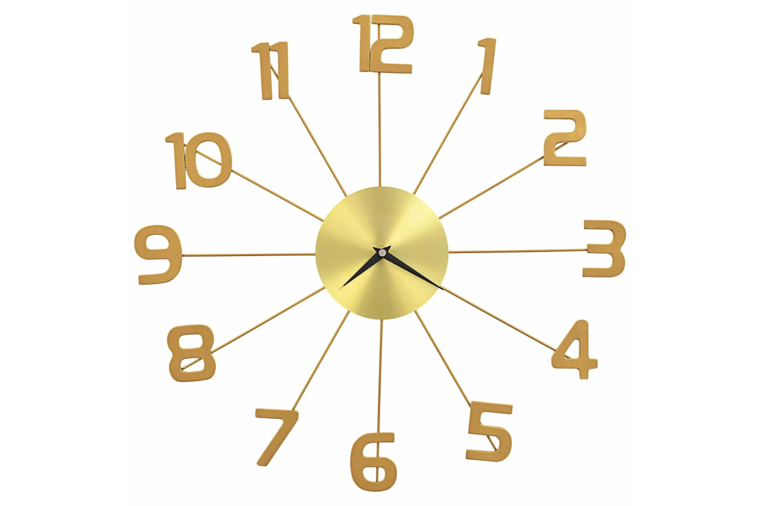 vidaXL 283858 Wall Clock Metal 50cm Golden