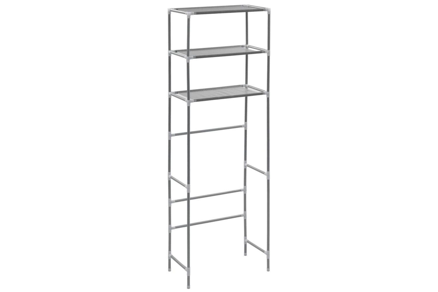 vidaXL 282464 3-tier Storage Rack Over Toilet Silver 53x28x169cm