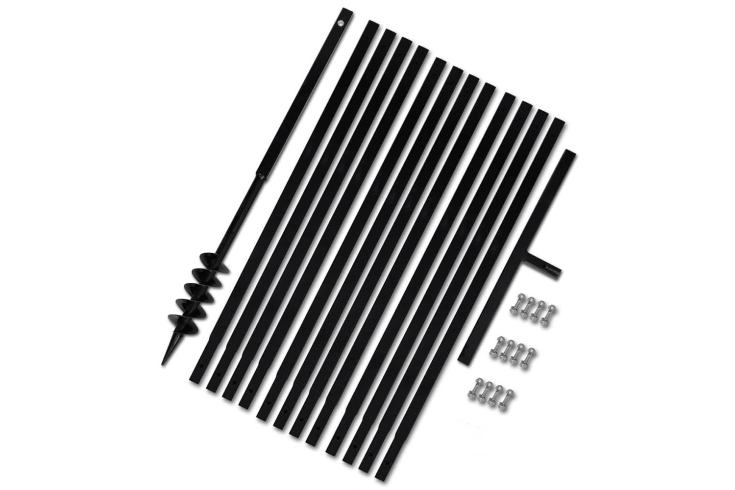 vidaXL 270541 Ground Drill With Handle 80mm With Extension Tube 13 M Steel