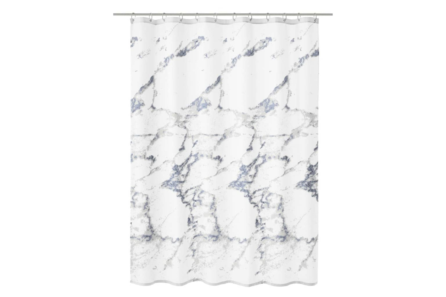 Kleine Wolke 442346 Shower Curtain Marble 180x200 Cm White And Grey