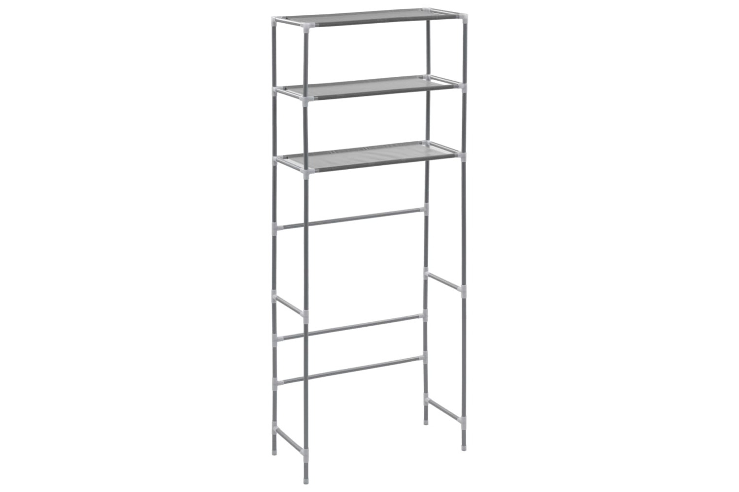 vidaXL 282465 3-tier Storage Rack Over Laundry Machine Silver 69x28x169cm