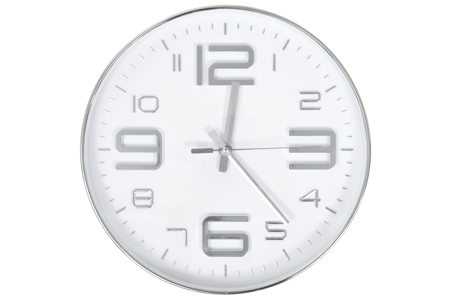 vidaXL 50632 Wall Clock 30cm Silver