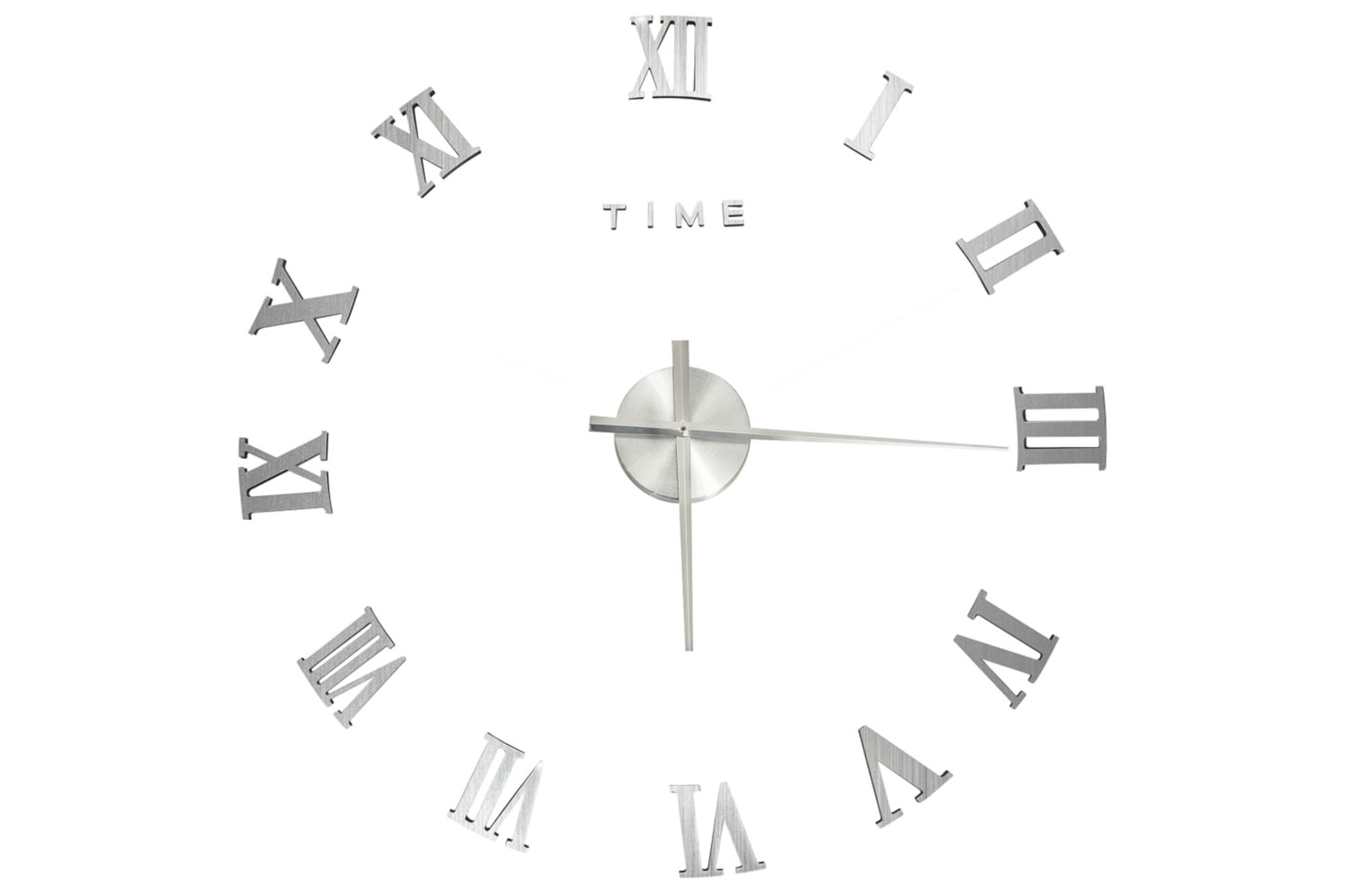 vidaXL 325161 3d Wall Clock Modern Design Silver 100cm Xxl