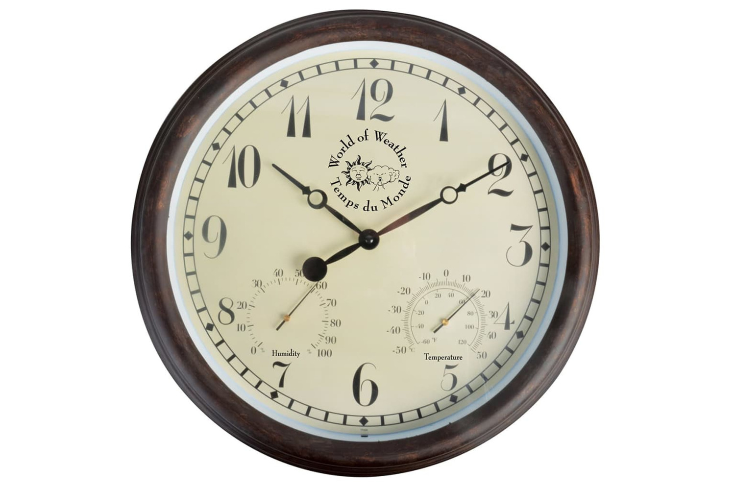 Esschert Design 411488 Station Clock With Thermo-hygrometer 30.5 Cm Tf008