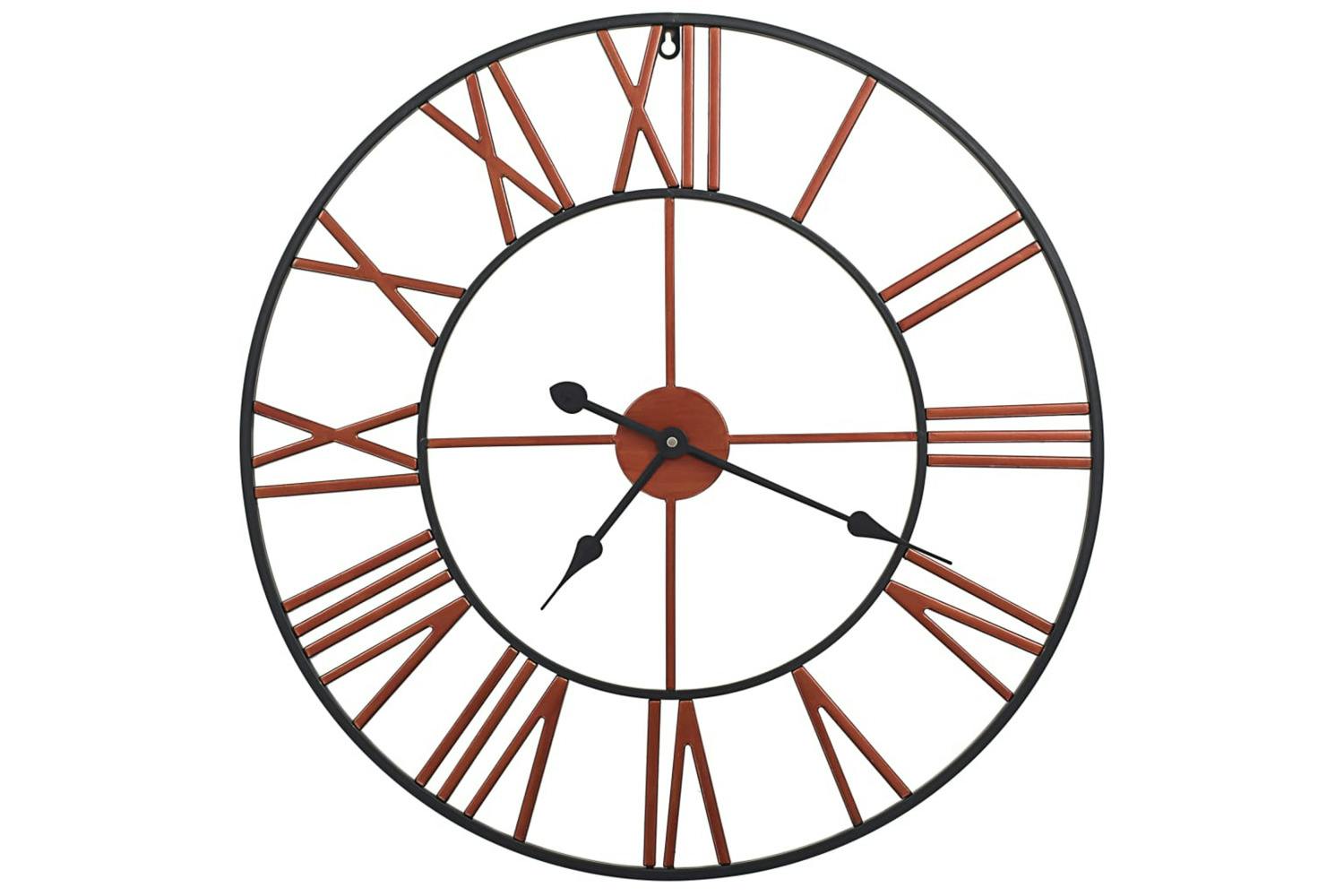 Vidaxl 283864 Wall Clock Metal 58 Cm Red