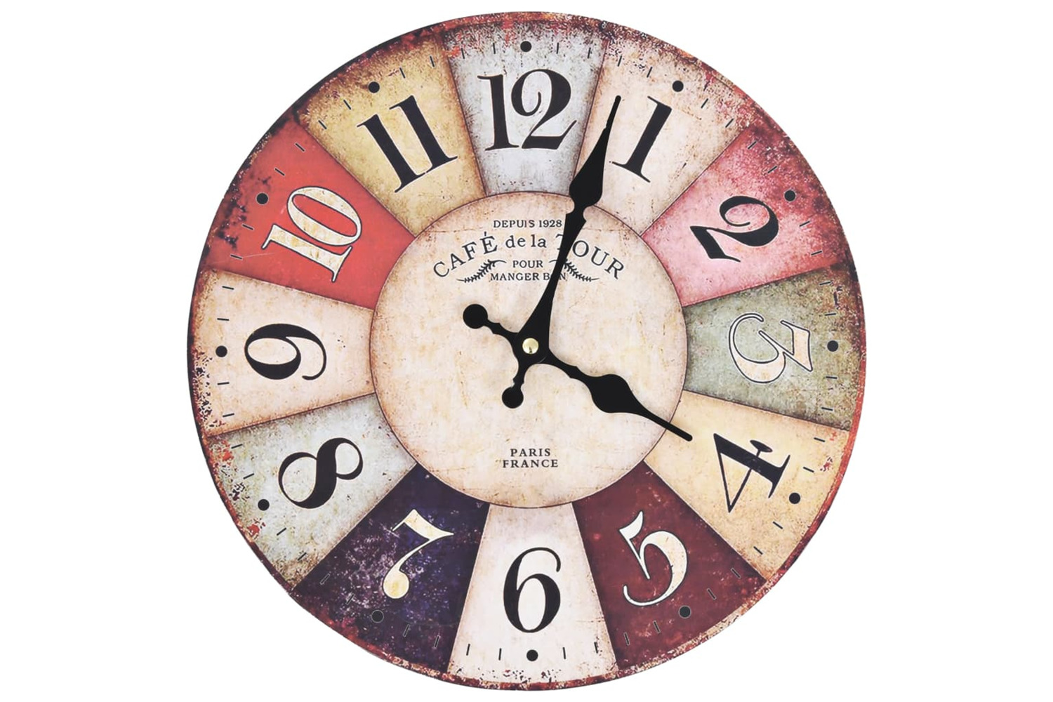 vidaXL 50629 Vintage Wall Clock Colourful 30cm