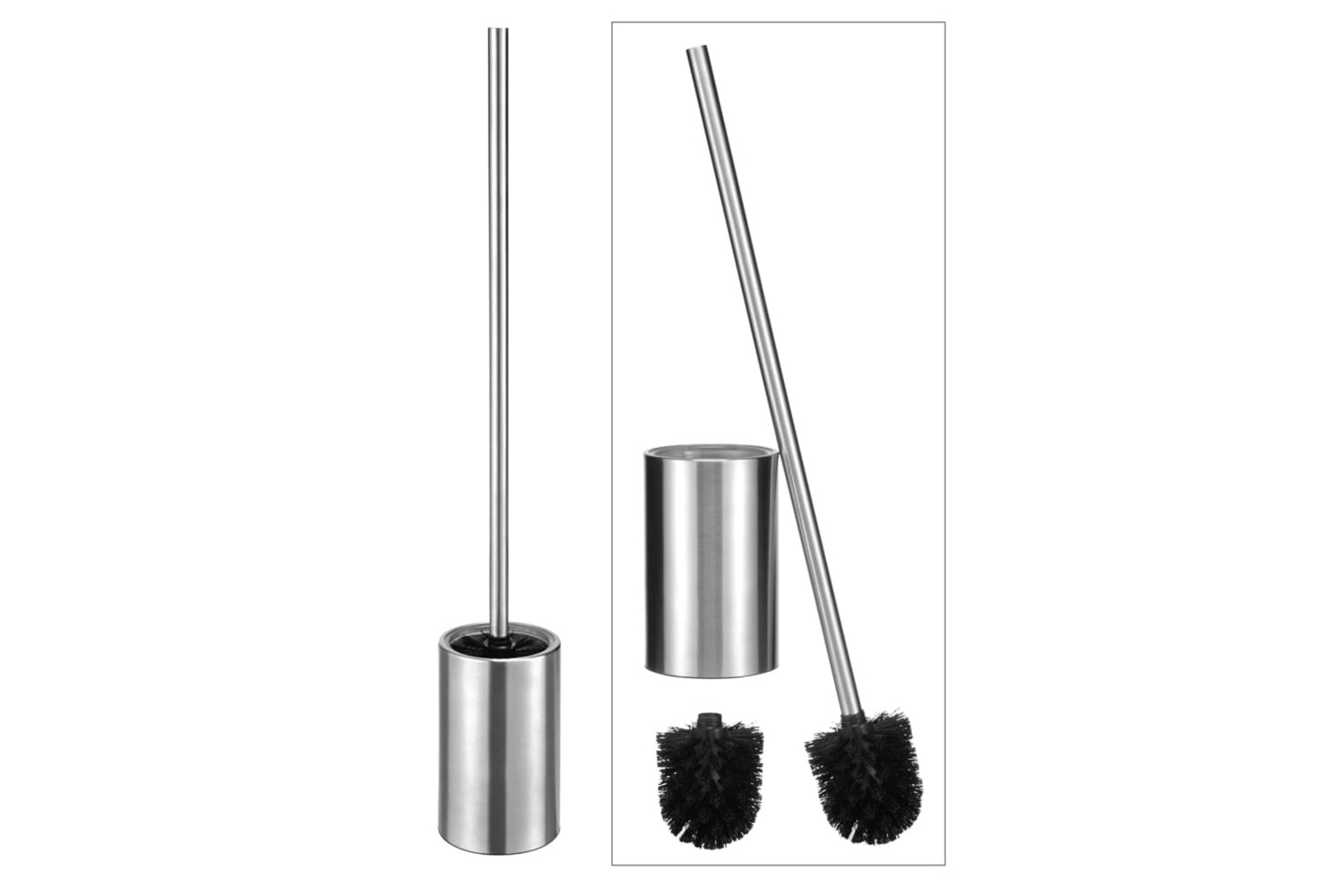 Hi 445550 Toilet Brush With Holder 10 Cm Stainless Steel