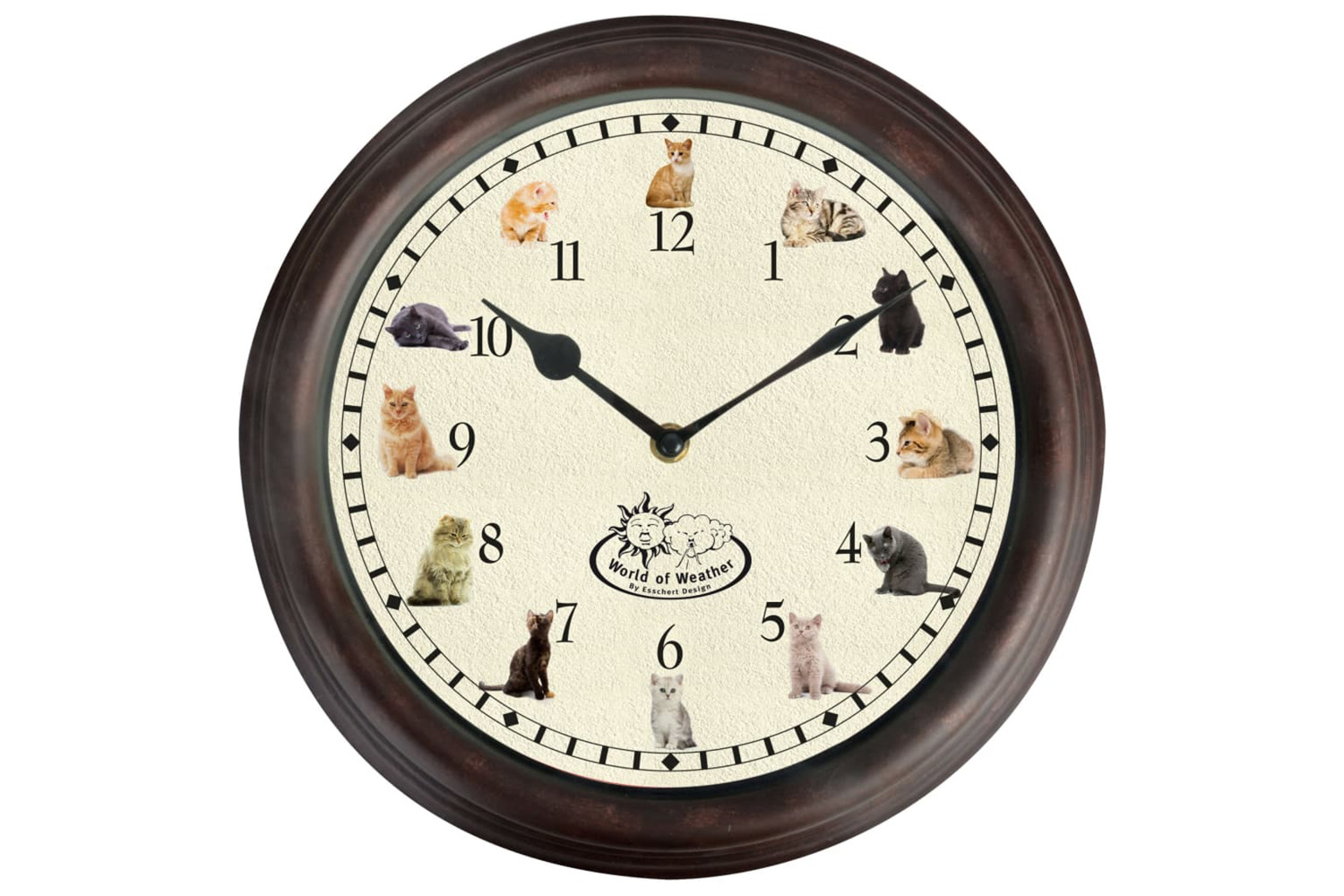 Esschert Design 428857 Clock With Cat Sounds