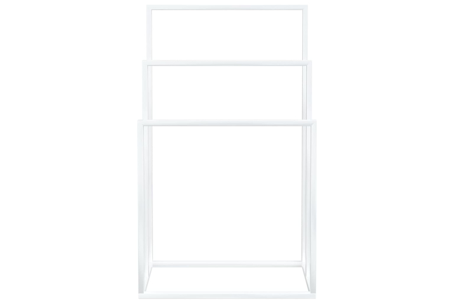 vidaXL 343091 Freestanding Towel Rack White 48x24x79cm Iron