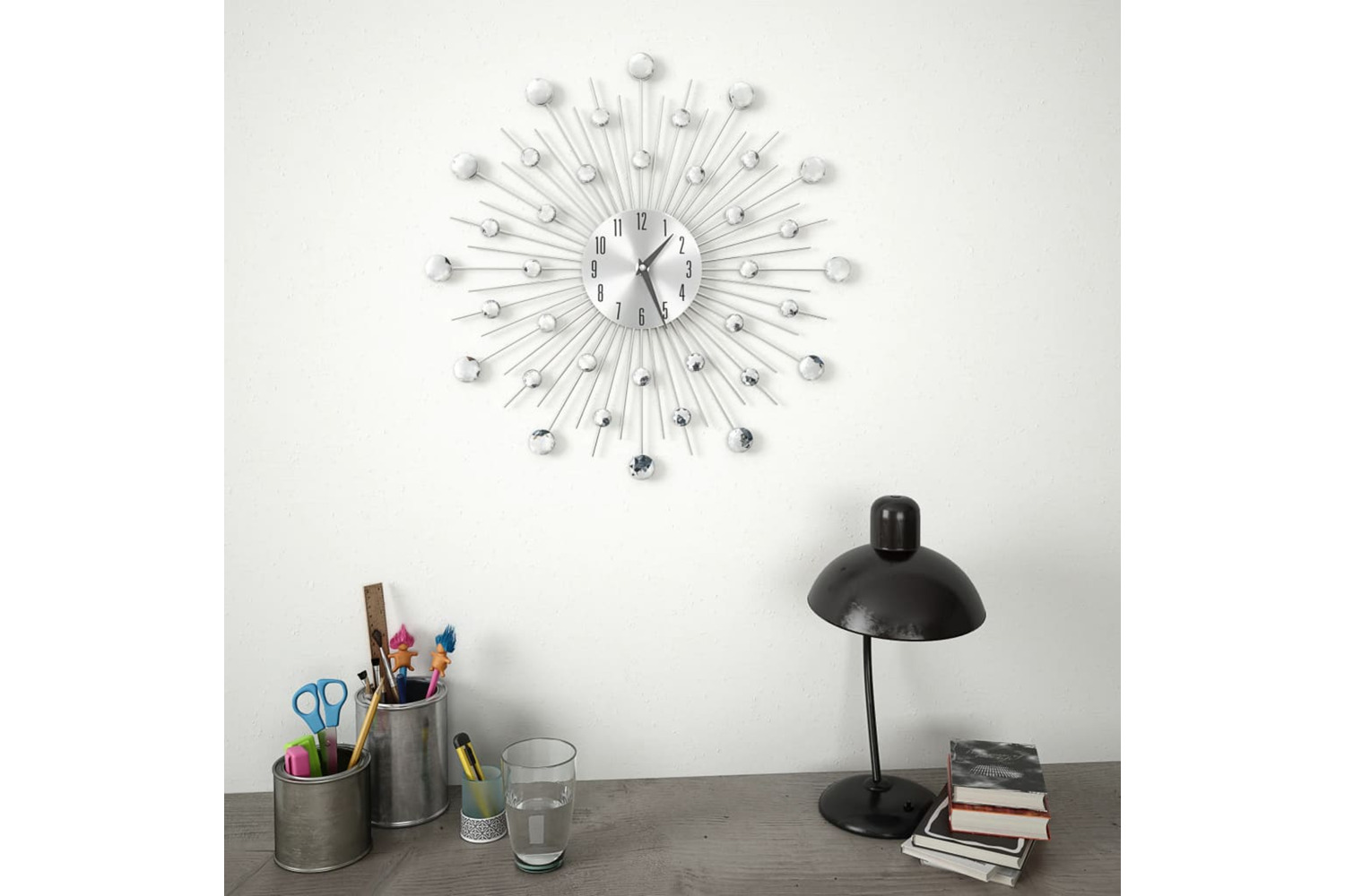 vidaXL 50642 Wall Clock With Quartz Movement Modern Design 50cm