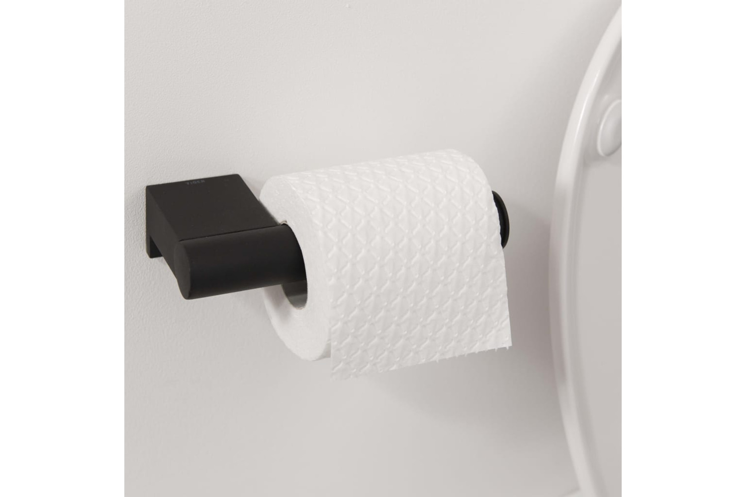 Tiger 426424 Toilet Roll Holder "bold" Matt Black