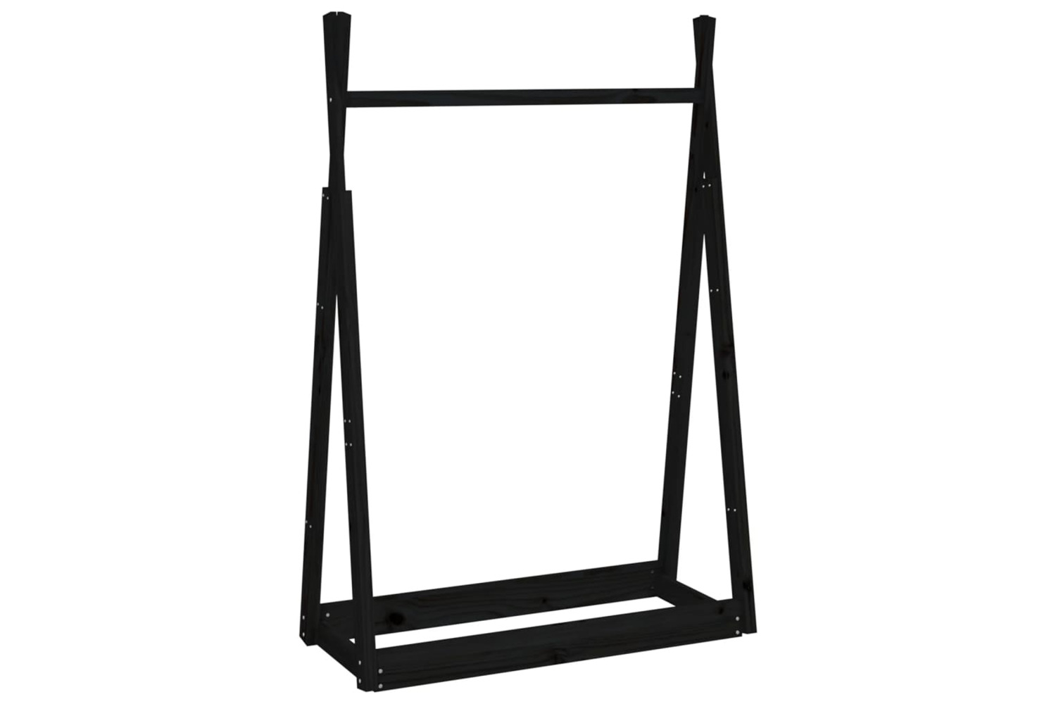 vidaXL 824987 Clothes Rack Black 100x45x150cm Solid Wood Pine