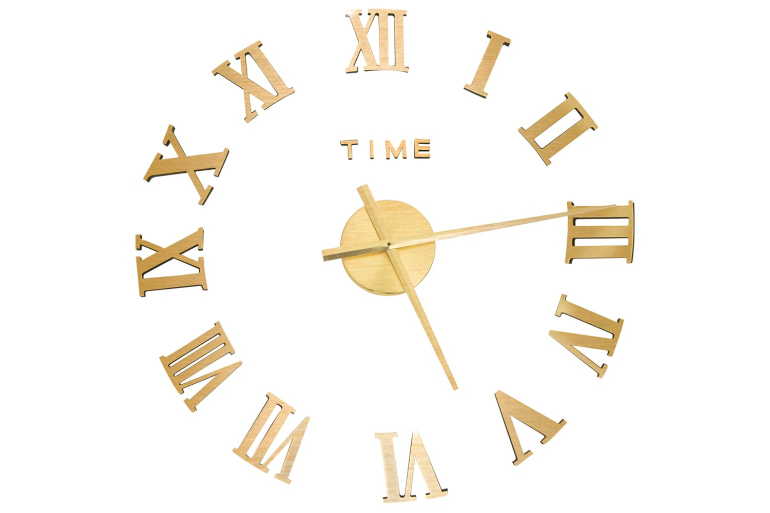 vidaXL 325160 3d Wall Clock Modern Design Gold 100cm Xxl