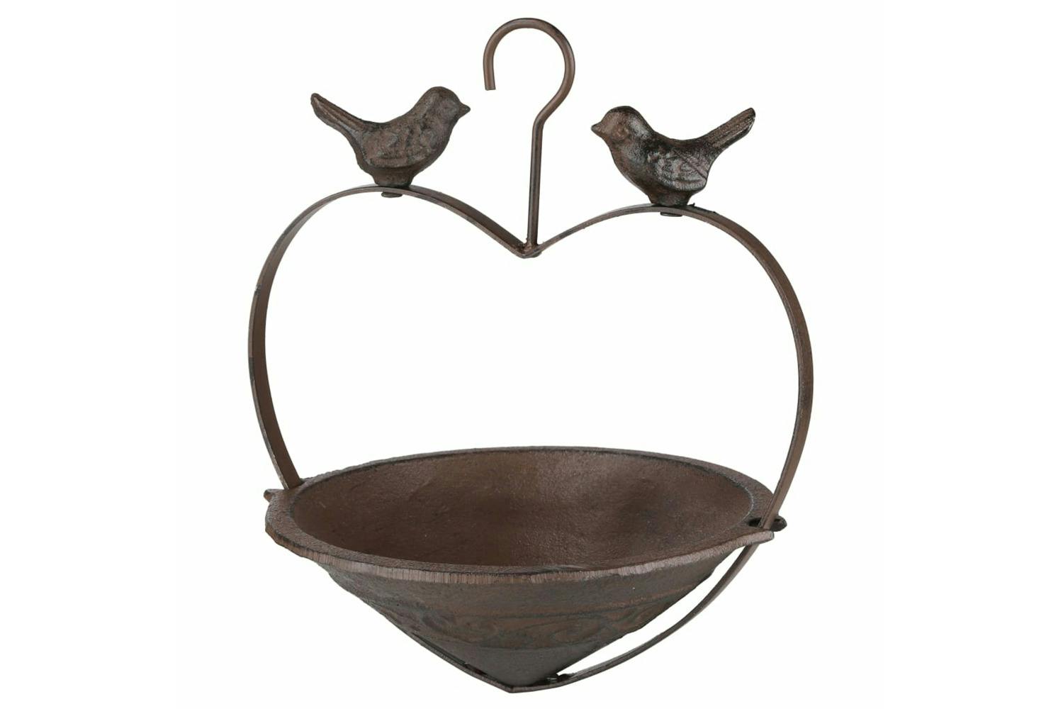 Hi 435238 Bird Feeder Heart Shape 22 Cm Brown