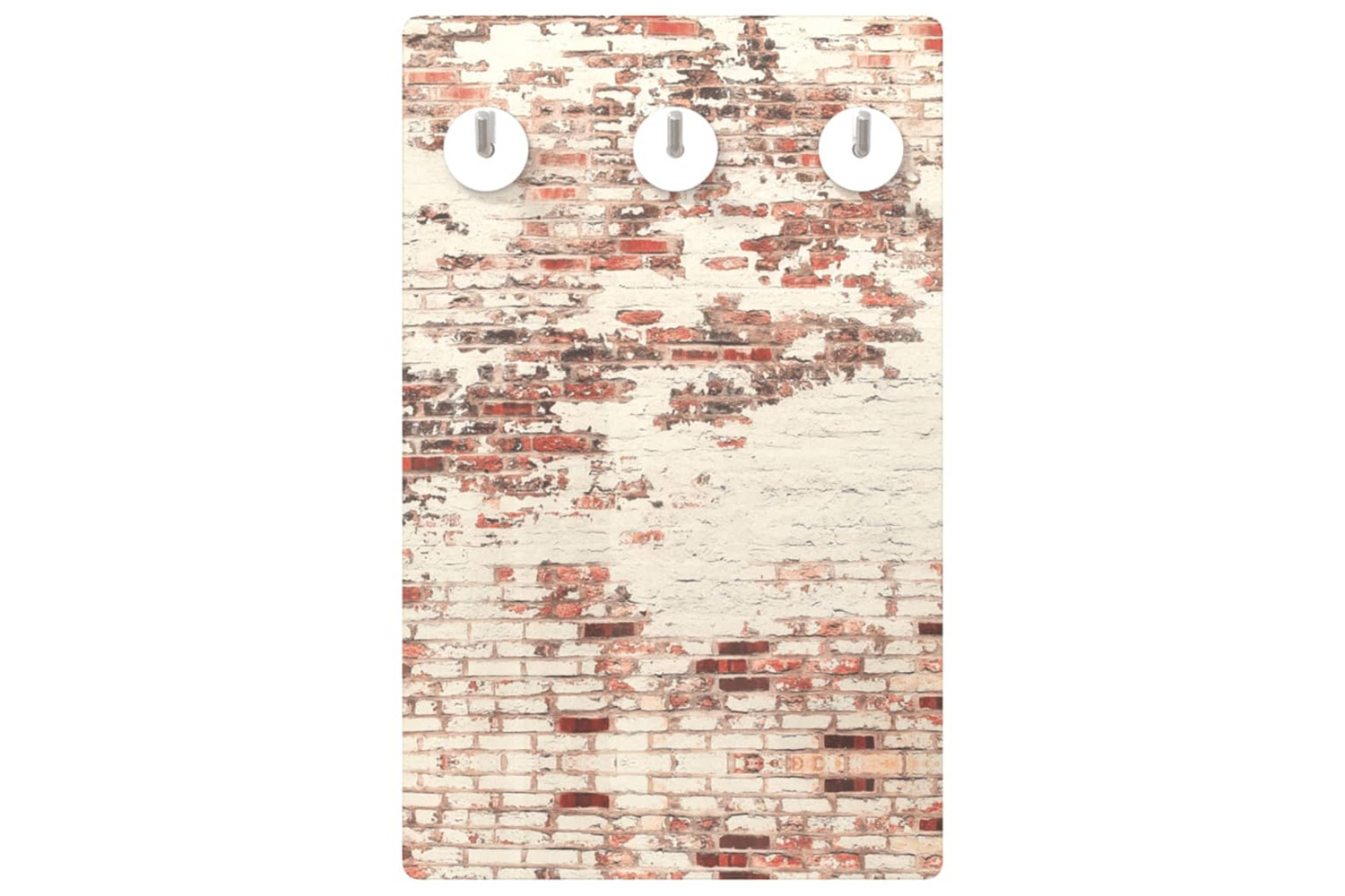 vidaXL 322283 Wall Mounted Coat Rack 40x25cm Tempered Glass Brick Wall